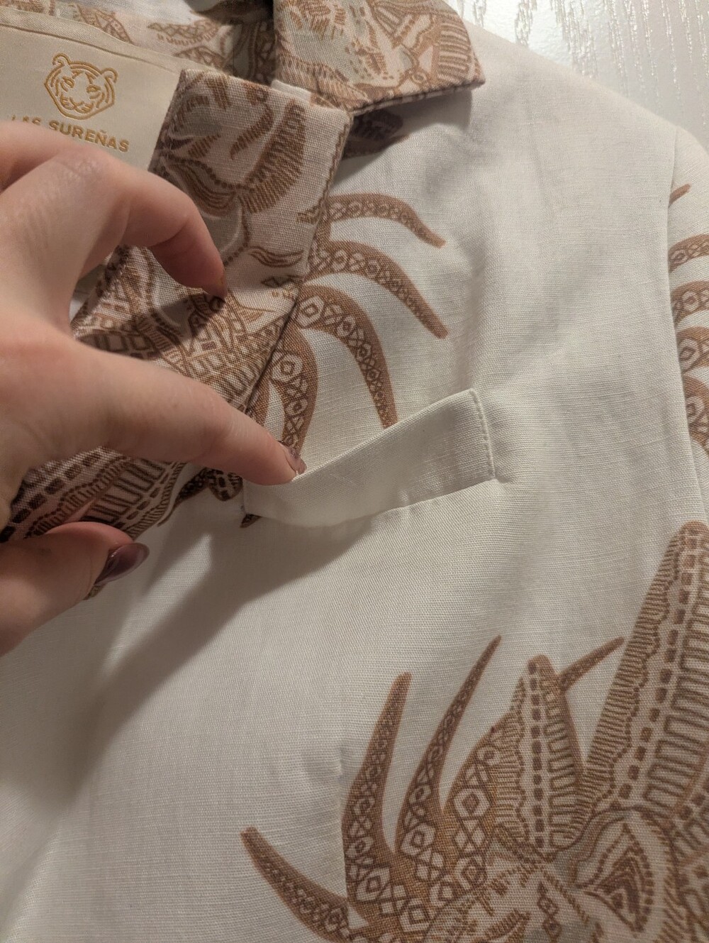 Las Sureñas Greek Tiger White Blazer - Picture 6 of 12